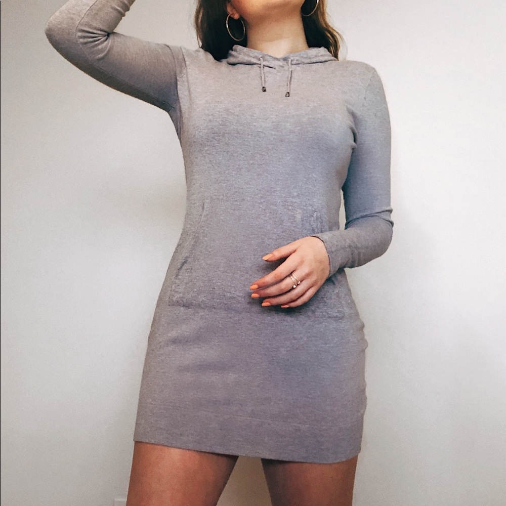 Grey sweatshirt dress